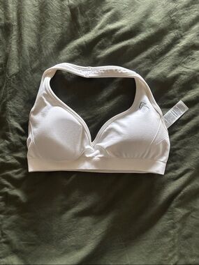 White Oner Active Halter Sports Bra - Size M